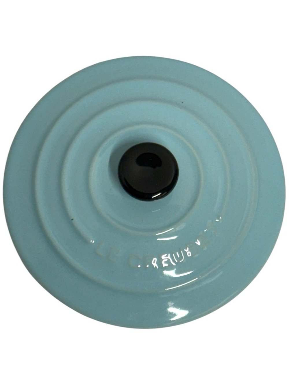Le Creuset Mini Round Cocotte Replacement Lid in Baby Blue and Black